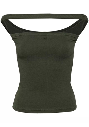 Courrèges Holistic ribbed-knit tank top - Green