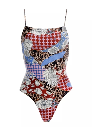 Agua Bendita Kali Quilt swimsuit - Red
