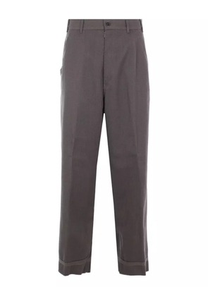 Maison Margiela wool cuffed trousers - Grey