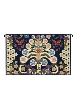 Agua Bendita floral-priont sarong - Blue