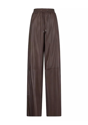Desa 1972 plunge leather trousers - Brown