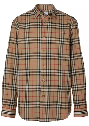 Burberry Icon Stripe cuff Vintage check shirt - Neutrals