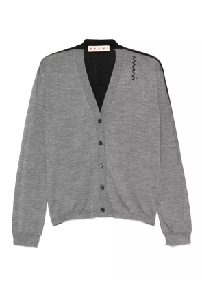 Marni contrast-panel button cardigan - Grey