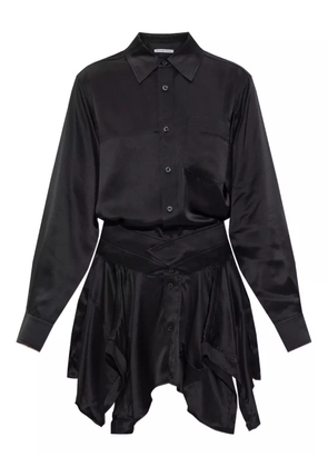 Alexander Wang button-down asymmetrical mini dress - Black