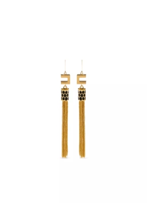 Elisabetta Franchi honeycomb-detail earrings - Gold