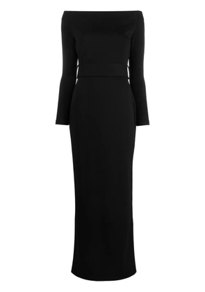 Solace London long-sleeve long dress - Black
