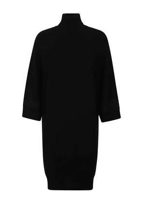 ERMANNO FIRENZE turtleneck wool dress - Black