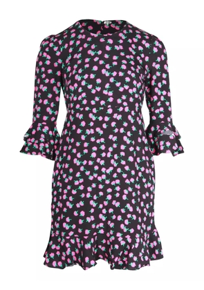 Dvf Vintage floral-print mini dress - Black