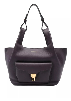 Coccinelle knotted-handle leather shoulder bag - Purple