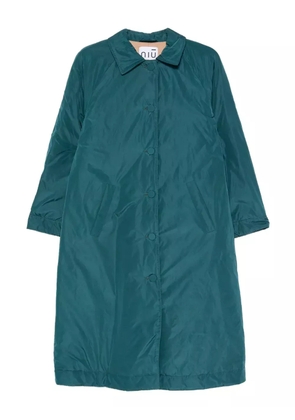 Niu puffed button-fastening coat - Green