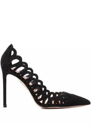 Aquazzura 110mm cut-out stiletto heeled pumps - Black