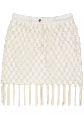 Ports 1961 Weaving-Inspired skirt - White
