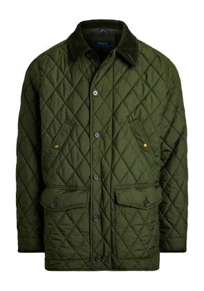 Polo Ralph Lauren corduroy-collar quilted coat - Green