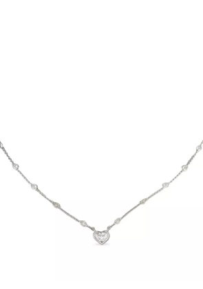 LB Exclusive 18kt white gold heart diamond necklace - Silver