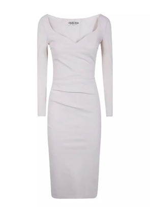 CHIARA BONI La Petite Robe long-sleeve midi dress - White