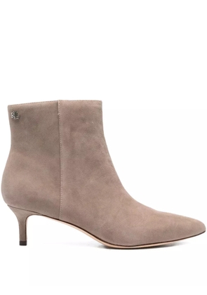 Lauren Ralph Lauren 50mm pointed-toe zip boots - Neutrals