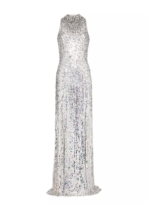 Jenny Packham sequin-embellishment maxi dress - Grey