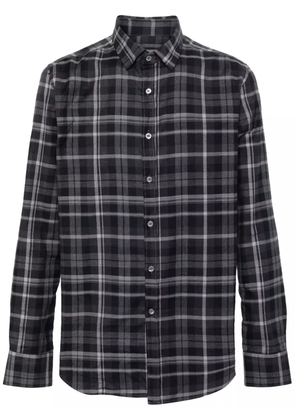 Canali plaid-check shirt - Grey