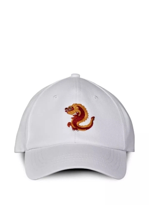 BEEFBAR dragon-embroidered baseball cap - White