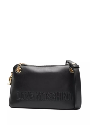 Love Moschino logo cross body bag - Black