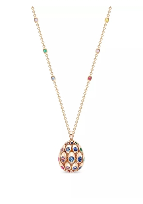 Fabergé 18K rose gold Rainbow Egg multi-stone pendant