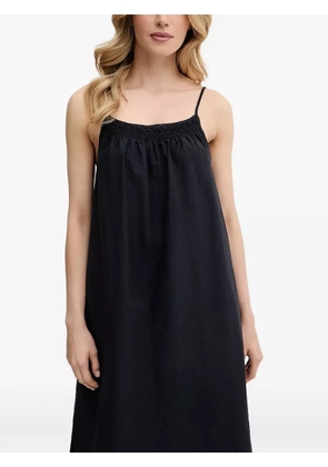 Marc O'Polo smocked-detail slip dress - Black