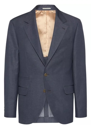 Brunello Cucinelli single-breasted wool-linen blazer - Grey