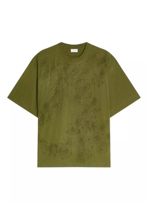 DRIES VAN NOTEN embroidered floral T-shirt - Green