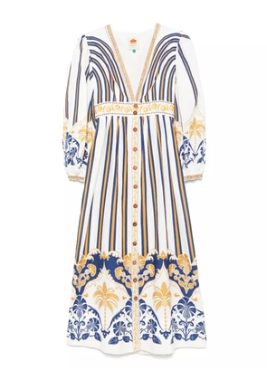 FARM Rio graphic-print maxi dress - White