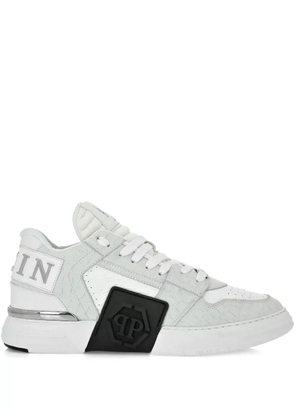 Philipp Plein Phantom Kicks crocodile-effect sneakers - White