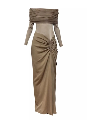 Christopher Esber Sonora off-the-shoulder dress - Neutrals