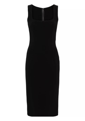 Dolce & Gabbana square-neck sleeveless midi dress - Black