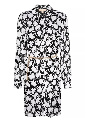 Michael Michael Kors floral crepe mini dress - Black