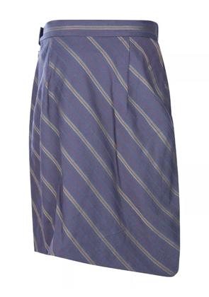 Vivienne Westwood striped gathered midi skirt - Purple
