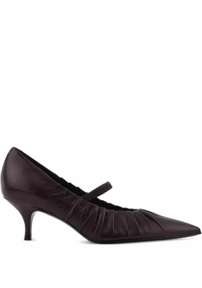 Paul Warmer 60mm Vendome pleated pumps - Red