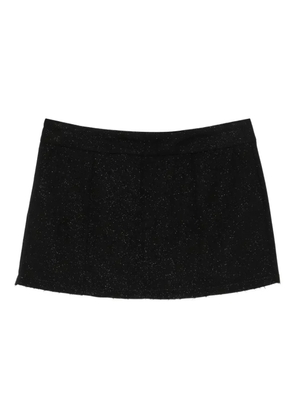 Eleh glitter-trimmed cotton skirt - Black