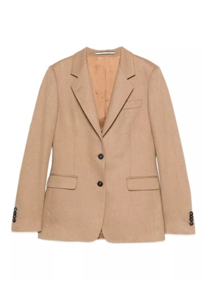 Tagliatore camel-hair single-breasted blazer - Brown