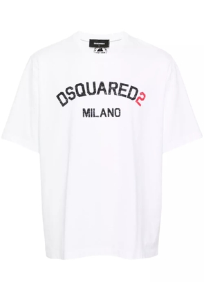 DSQUARED2 logo-print cotton T-shirt - White