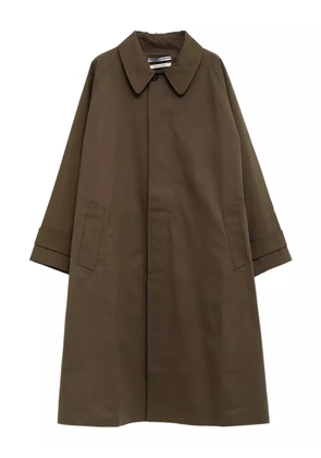 Cristaseya raglan-sleeve single-breasted coat - Green