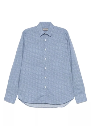 Canali printed shirt - Blue