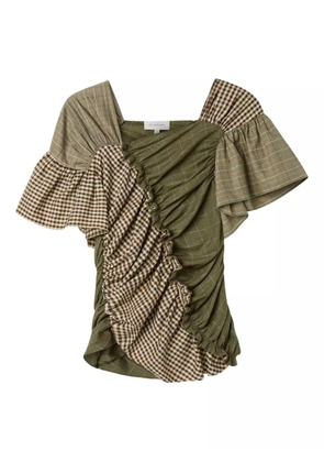 Lee Mathews Betty ruffled blouse - Green