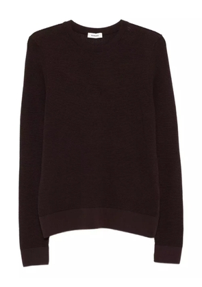 SANDRO rice-stitch round-neck sweater - Brown