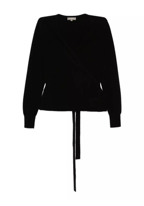 N.Peal Arabella wrap cardigan - Black