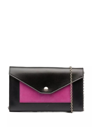 Celine Pre-Owned 2016 Bicolor Leather Pocket Envelope Wallet On Chain crossbody bag - Black