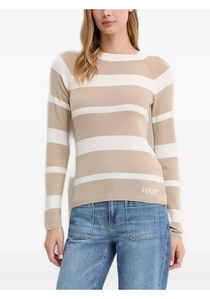 Joop! Ketra raglan-sleeve striped sweater - Neutrals