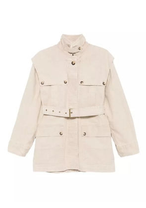 MARANT ÉTOILE belted flap-pocket jacket - Neutrals