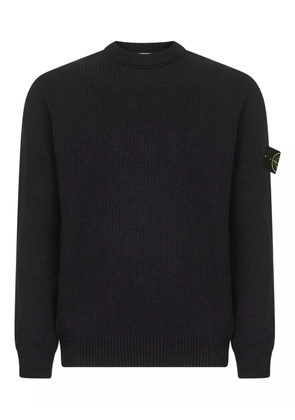 Stone Island ribbed crewneck sweater - Black