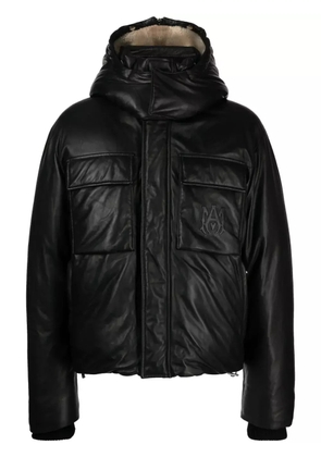 AMIRI leather puffer jacket - Black