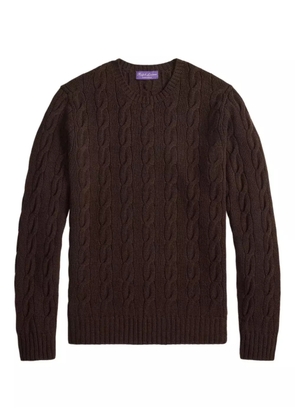 Ralph Lauren Purple Label cable-knit crew-neck sweater - Brown