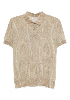ETRO paisley-pattern polo shirt - Neutrals